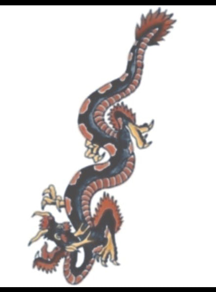 Tinsley Transfers Vintage Dragon Deluxe Temporary Tattoo - Alternative Image