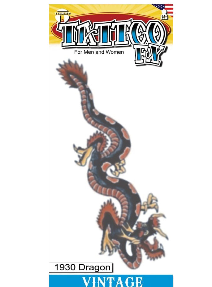 Tinsley Transfers Vintage Dragon Deluxe Temporary Tattoo - Main Image