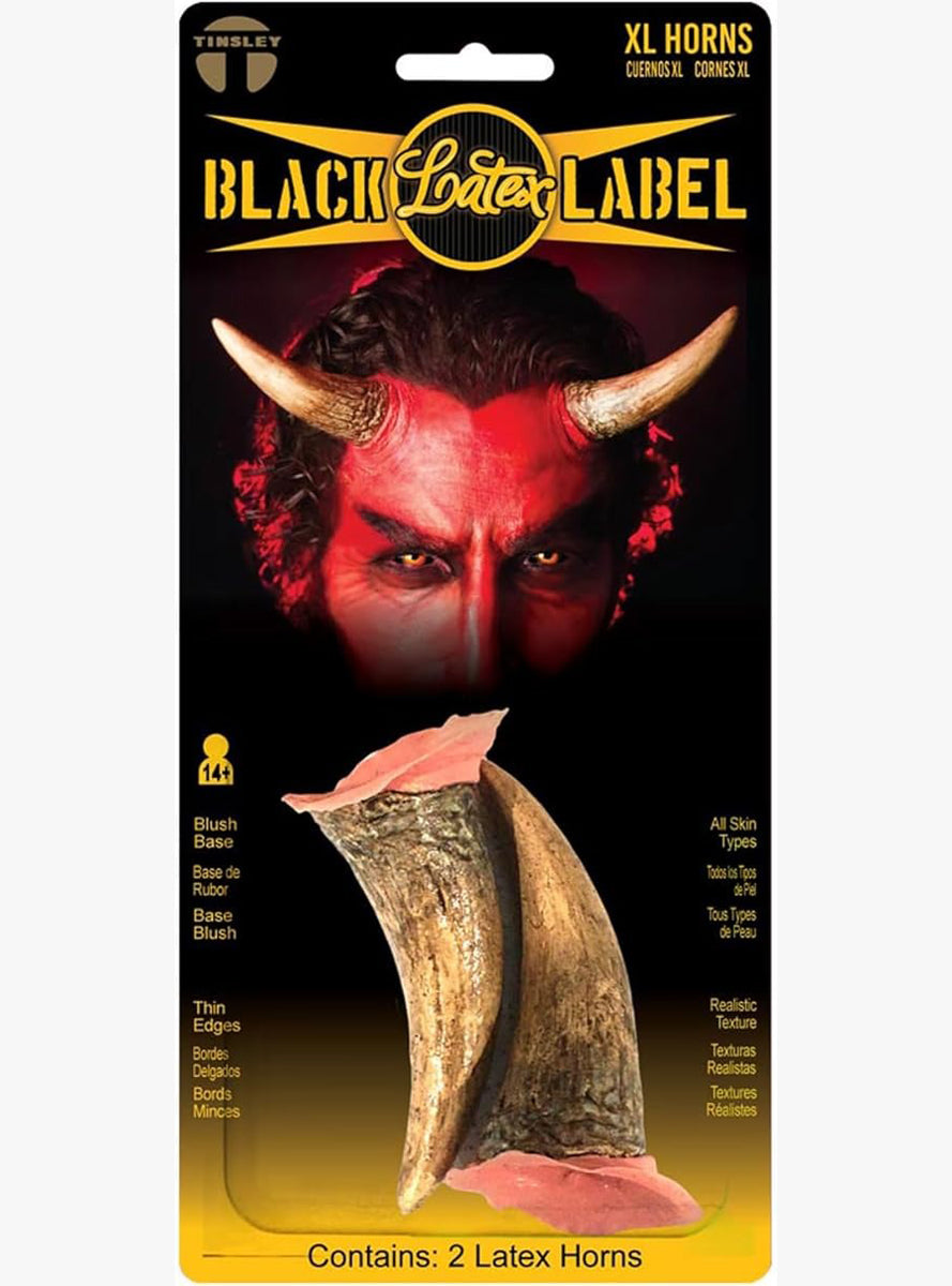 Tinsley Black Label XL Latex Devil Horns - Main Image