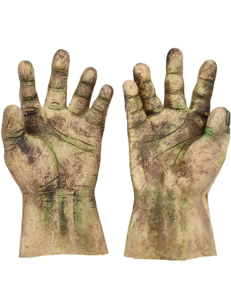 Universal Monster Frankenstein Costume Gloves - Back Flat Lay Image