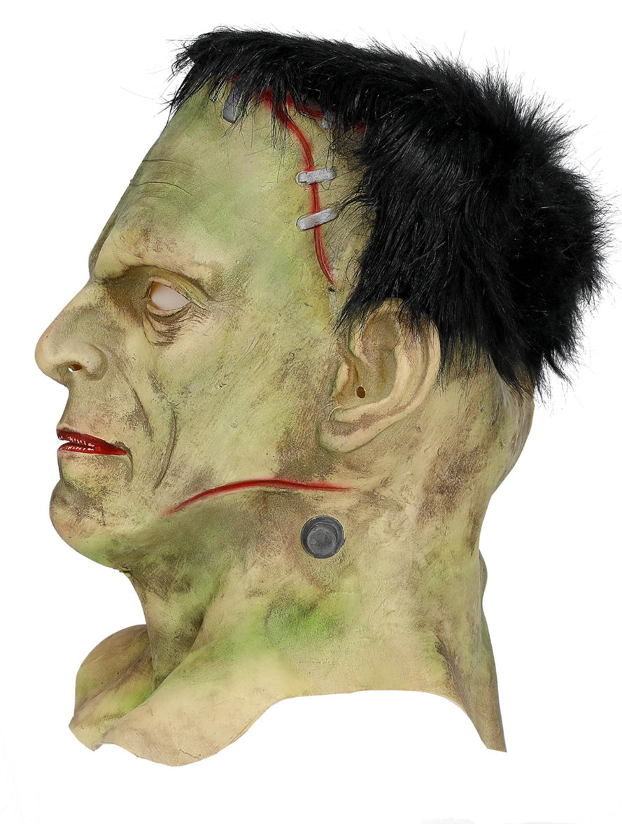 Latex Frankenstein Costume Mask - Side Image
