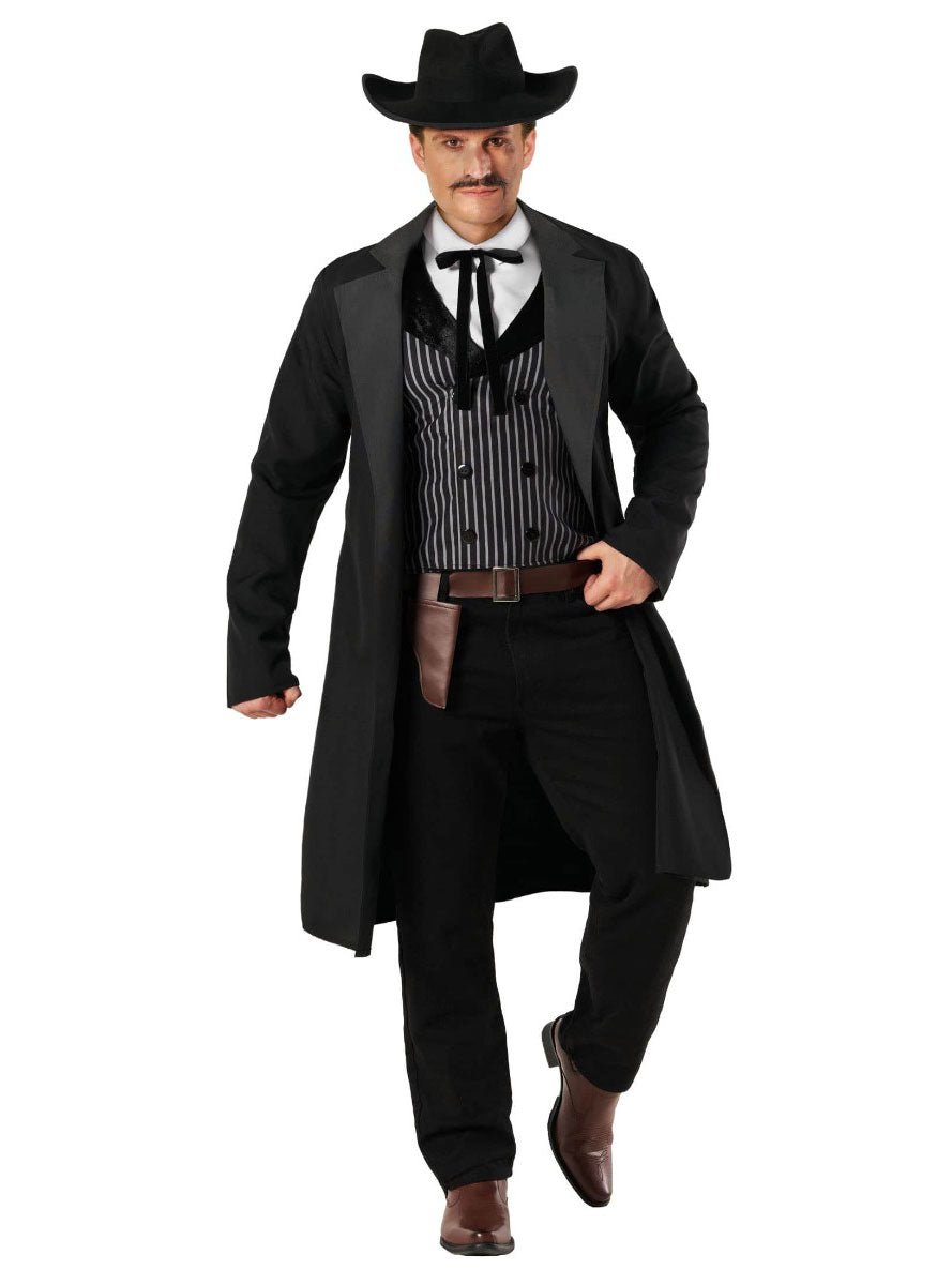 Mens Black Western Sheriff Wild West Costume Alternative Image 2