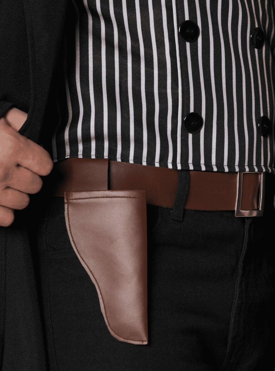 Mens Black Western Sheriff Wild West Costume Close Image 3