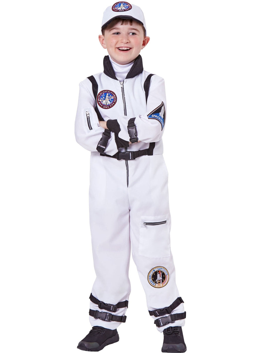 White Boys Astronaut Space Suit Costume - Alternate Image