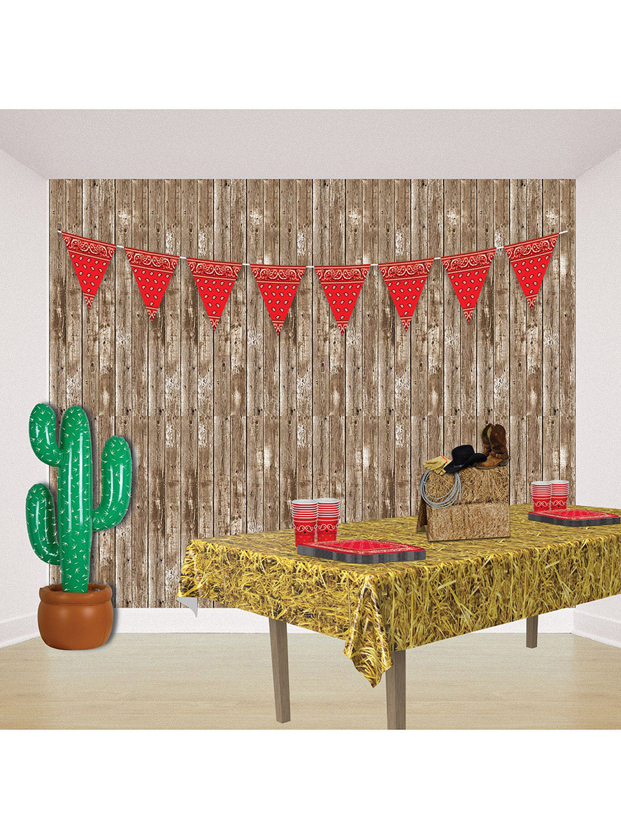 Red Paisley Print Pennant Flag Decoration - Lifestyle Image