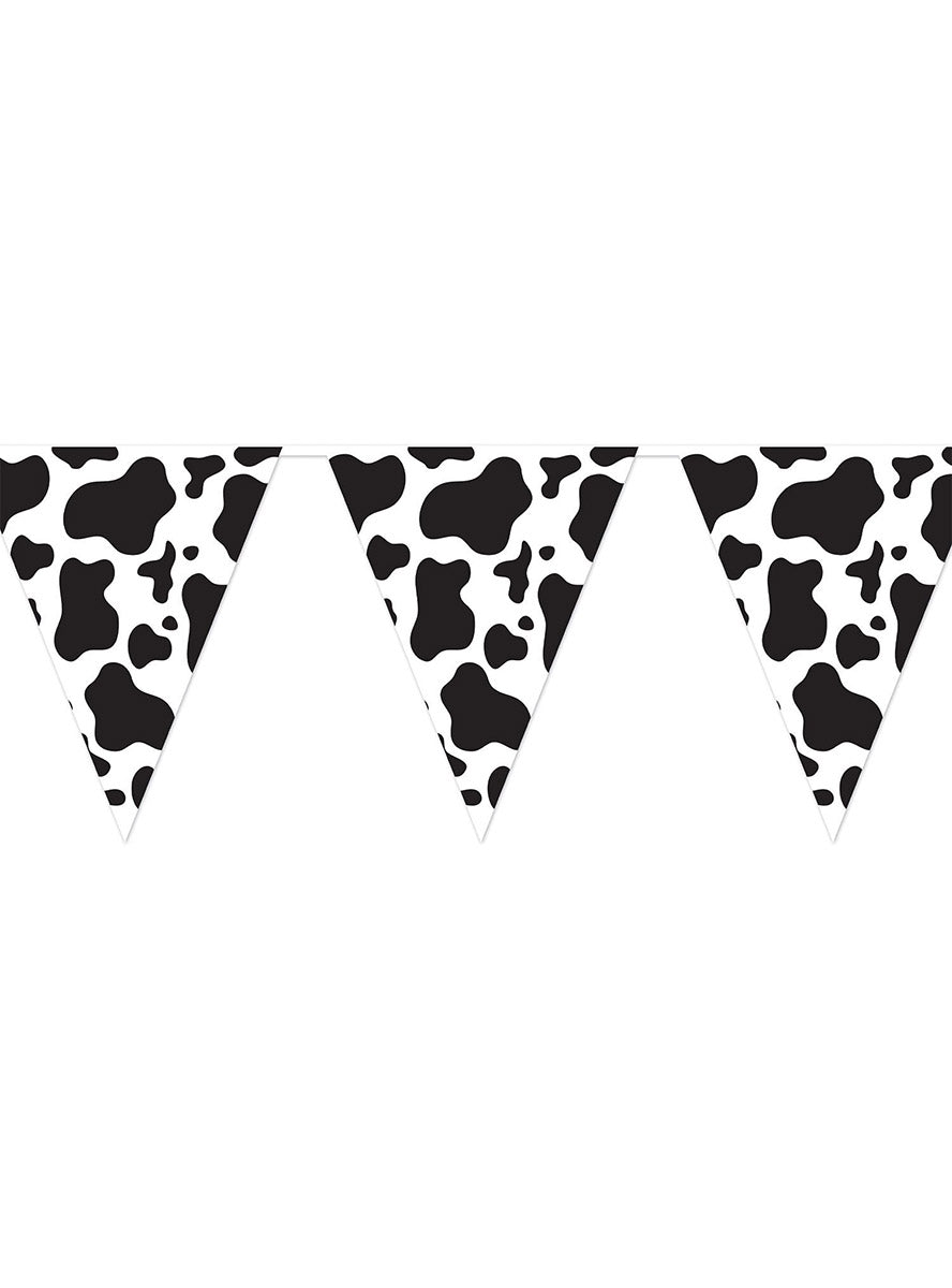 Cow Print Pennant Flag - Close Image