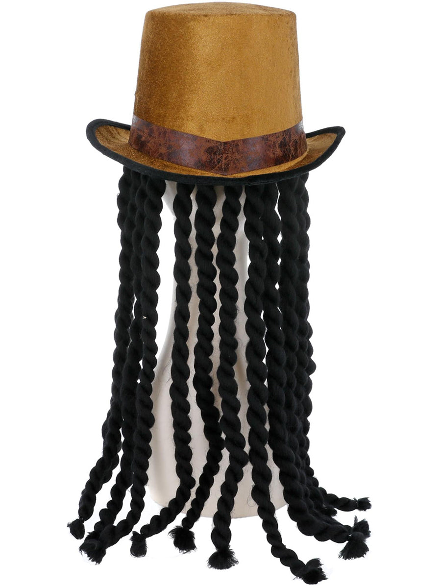 Deluxe Adults Brown Witch Doctor Hat - Back Image
