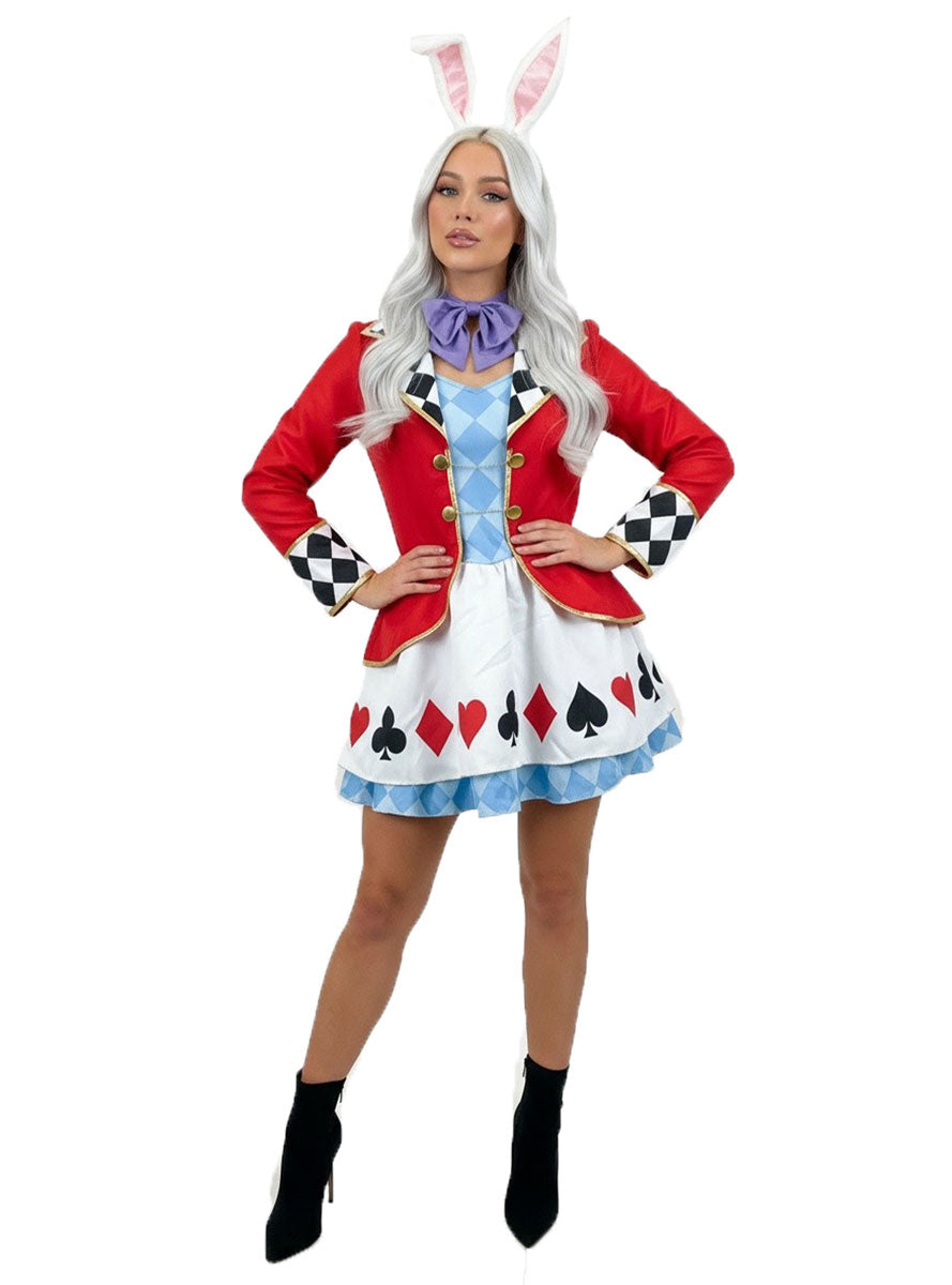 Plus Size Womens White Rabbit Wonderland Character Costume
