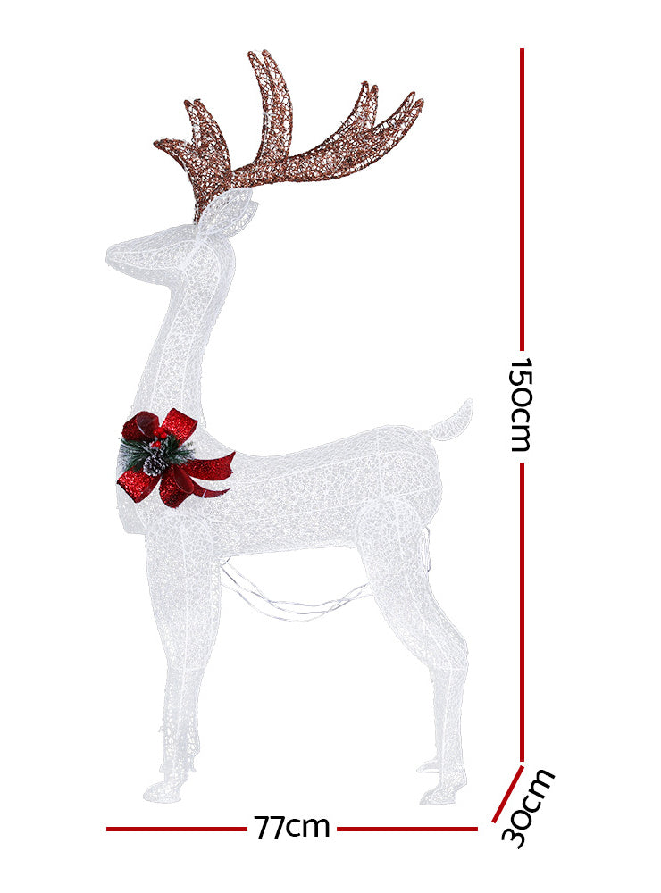 Light Up Reindeer Christmas Decoration 150cm - Dimensions Image