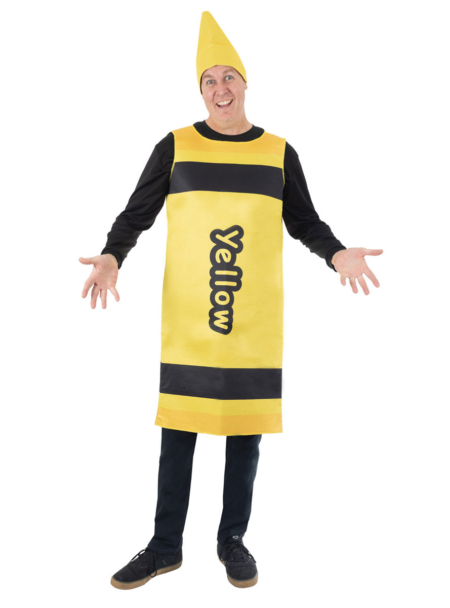 Yellow Crayon Adults Book Week Tabard Costume - Main Image