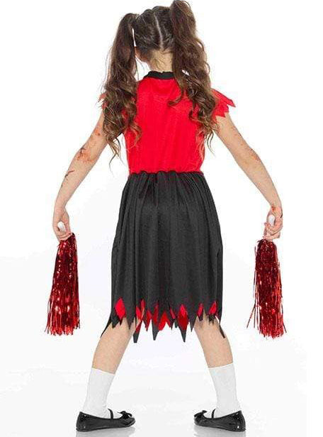 Zombie Girls Fearleader Halloween Costume - Back Image
