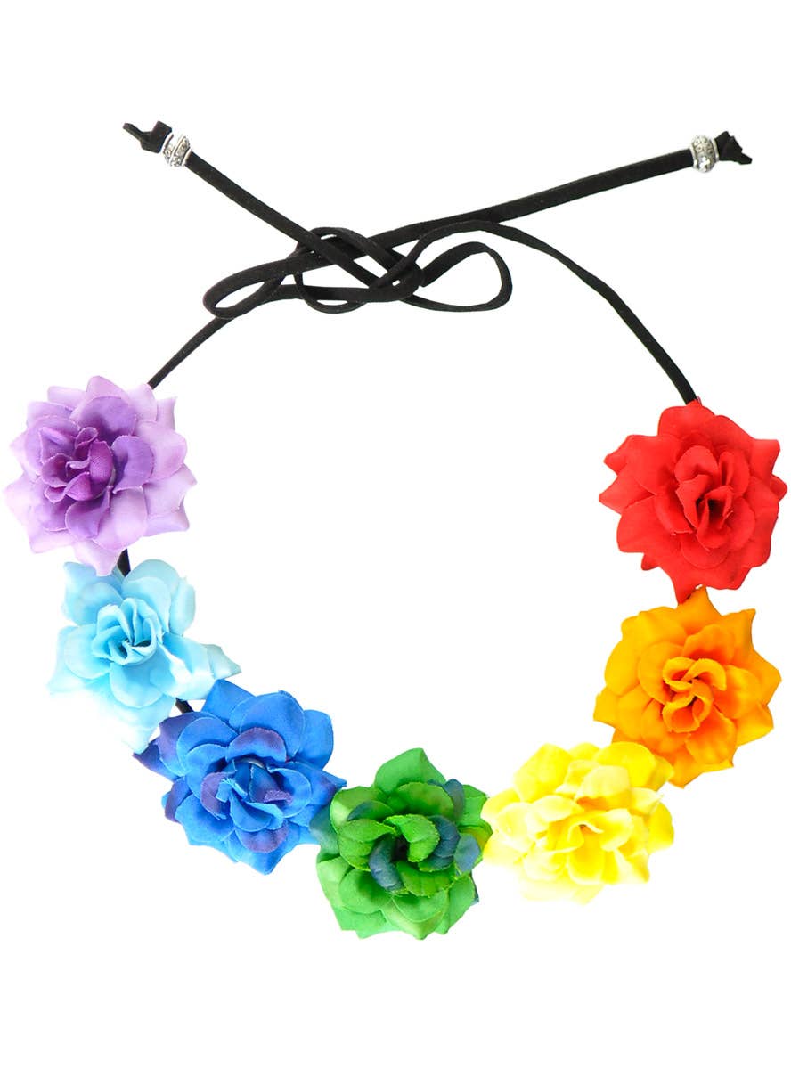 Rainbow Flower Hippie Costume Headband
