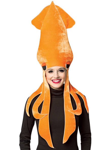 Image of Giant Orange Squid Adult's Costume Hat