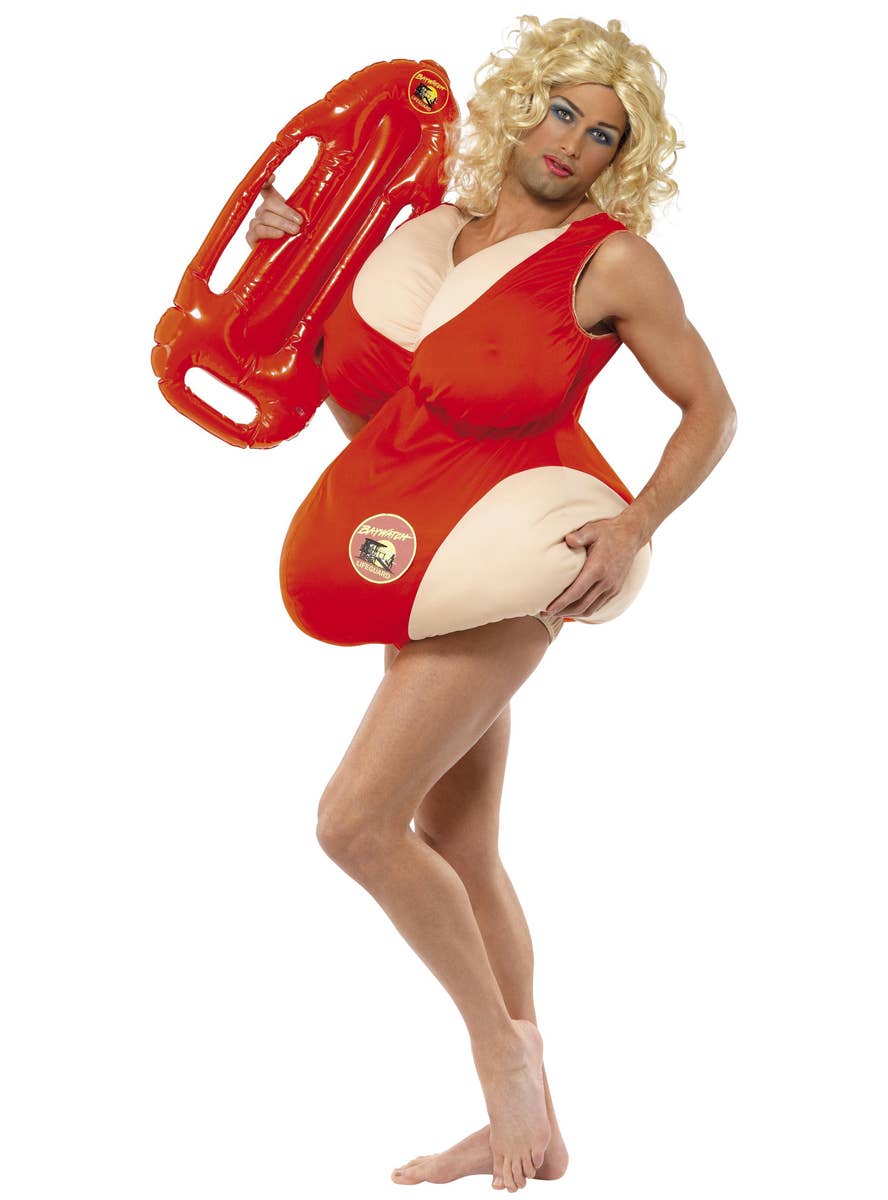 Image of front of Hilarious Adult's Licensed Baywatch Fancy Dress Costume