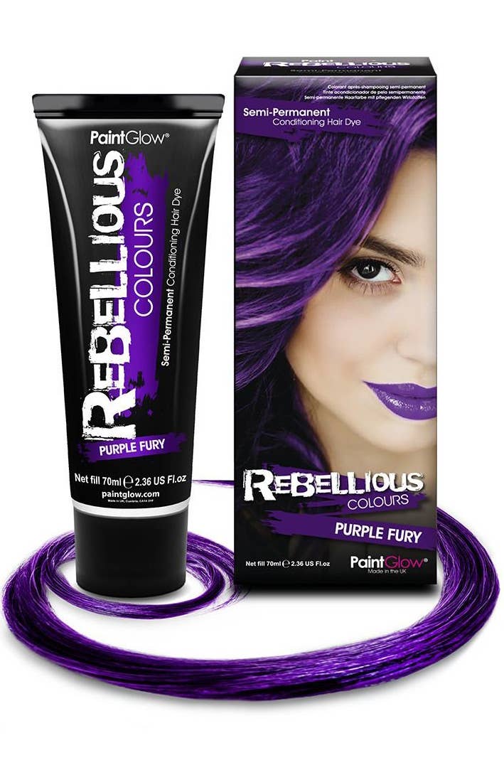 70ml Semi Permanent Conditioning Purple Fury Special Effects Hair Dye