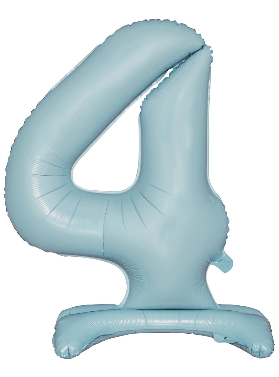 Air Fill Pastel Blue Standing 4 Foil Balloon - Main Image