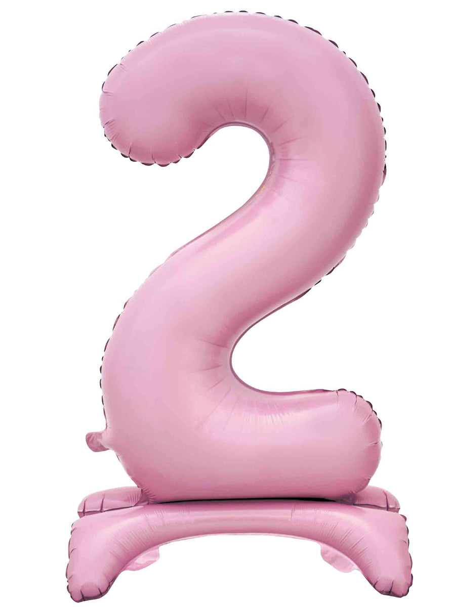 Air Fill Pastel Pink Standing 2 Foil Balloon - Main Image