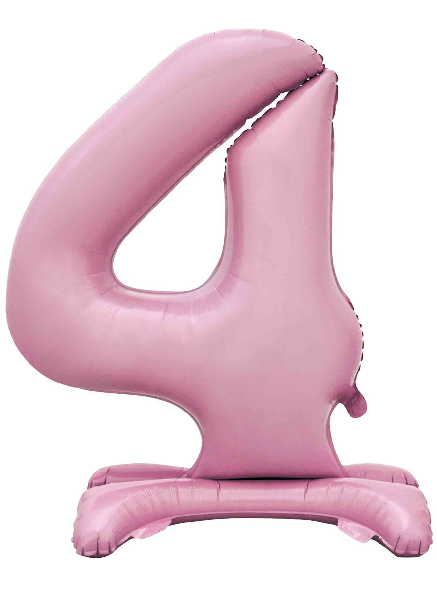 Air Fill Pastel Pink Standing 4 Foil Balloon - Main Image
