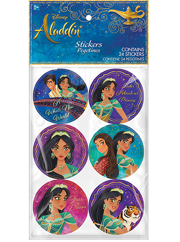 Aladdin Party Stickers 24 Pack - Main Image