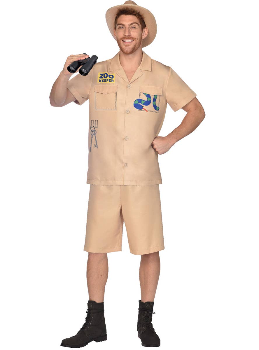 Mens Safari Suit Style Zoo Keeper Costume