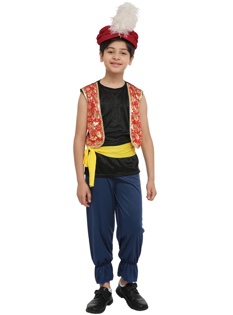 Image of Arabian Prince Boy's Aladdin Fancy Dress Costume - Front View