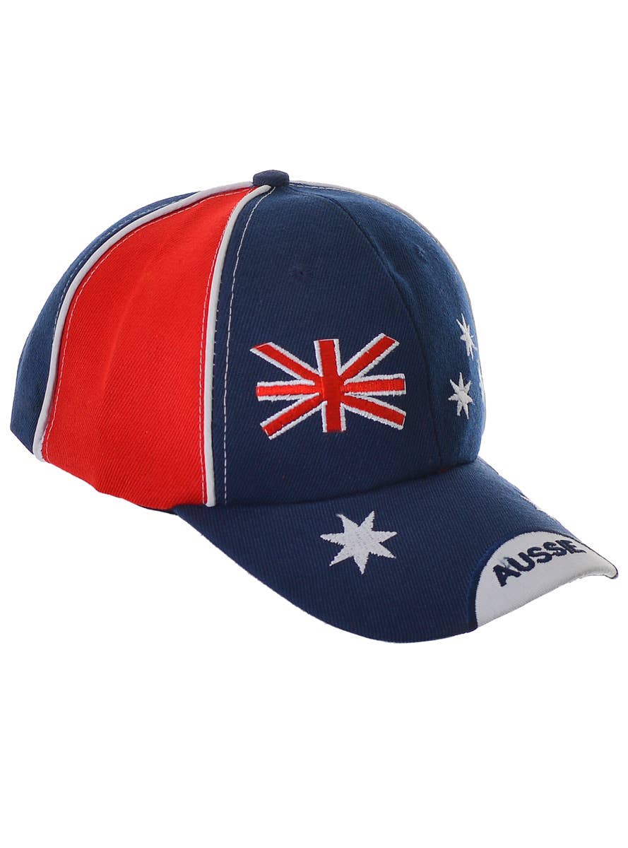 Adults Aussie Flag Baseball Cap Costume Accessory Australia Day Hat - Main Image