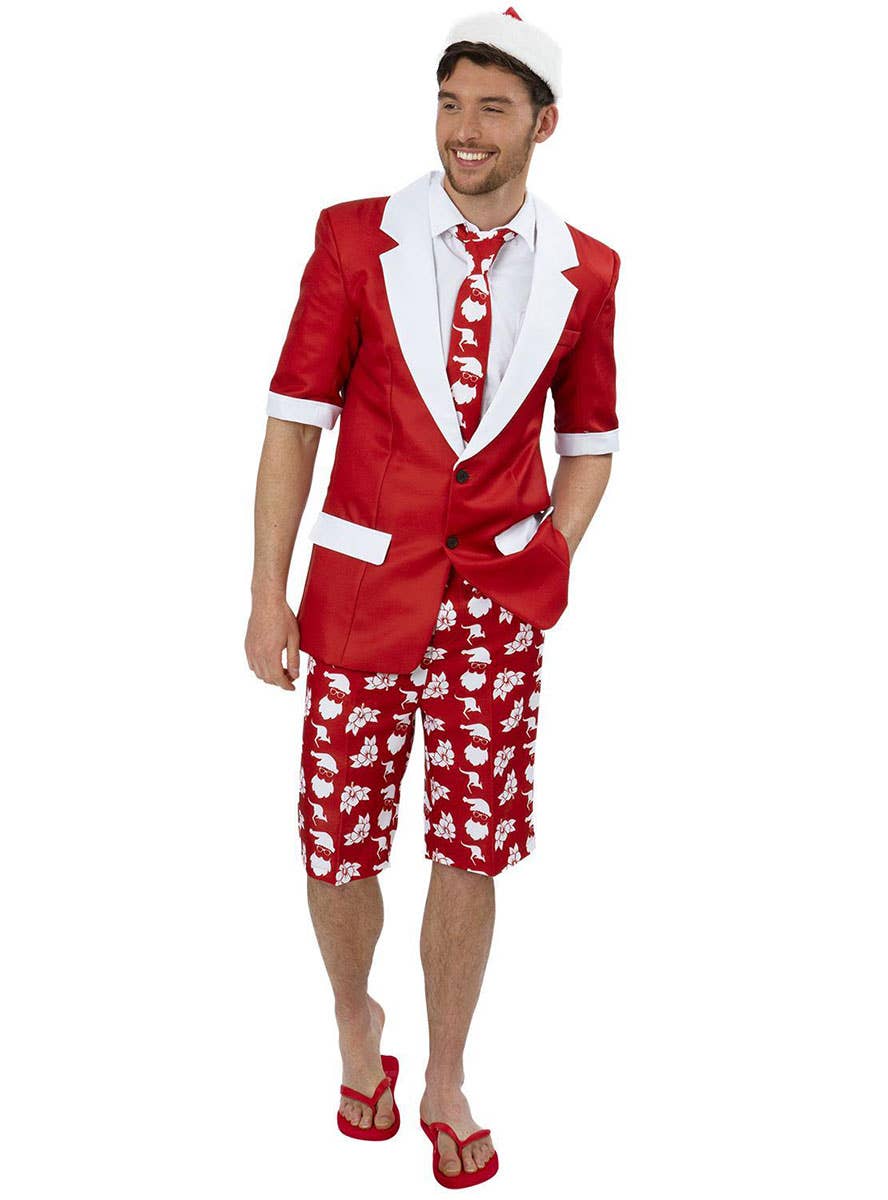 Image of Australian Christmas Plus Size Mens Short Sleeved Stand Out Suit