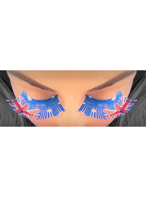 Australian Flag Tinsel Stick On Eyelashes