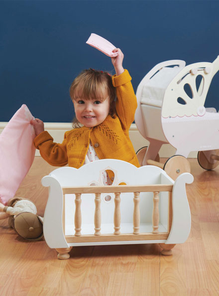 Baby Doll Wooden Cot - Lifestyle Image 1
