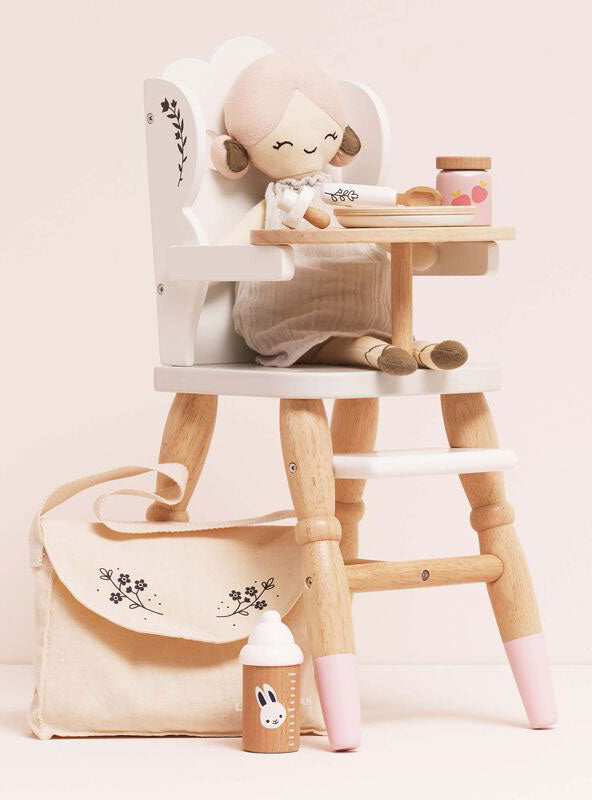 Baby Doll Wooden High Chair Toy - Lifestyle Image 2