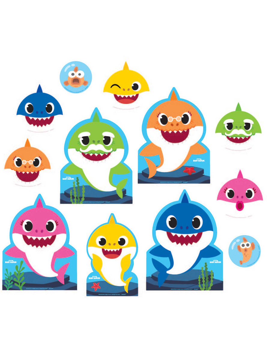 Baby Shark Party Cut Outs 12 Pack - Main Image