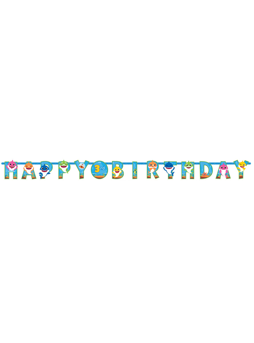Baby Shark Birthday Banner Decoration - Main Image