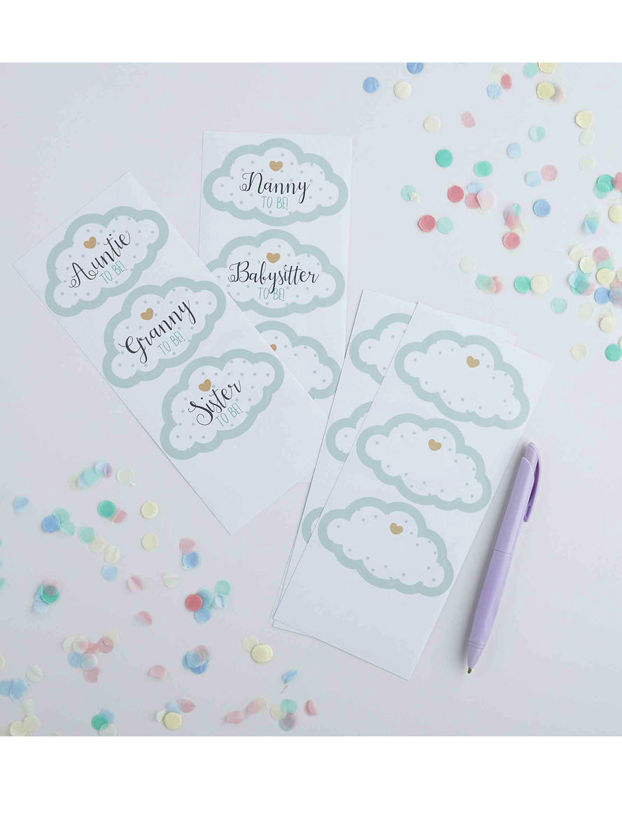Baby Shower 18 Pack Guest Stickers - Lifestyle Image