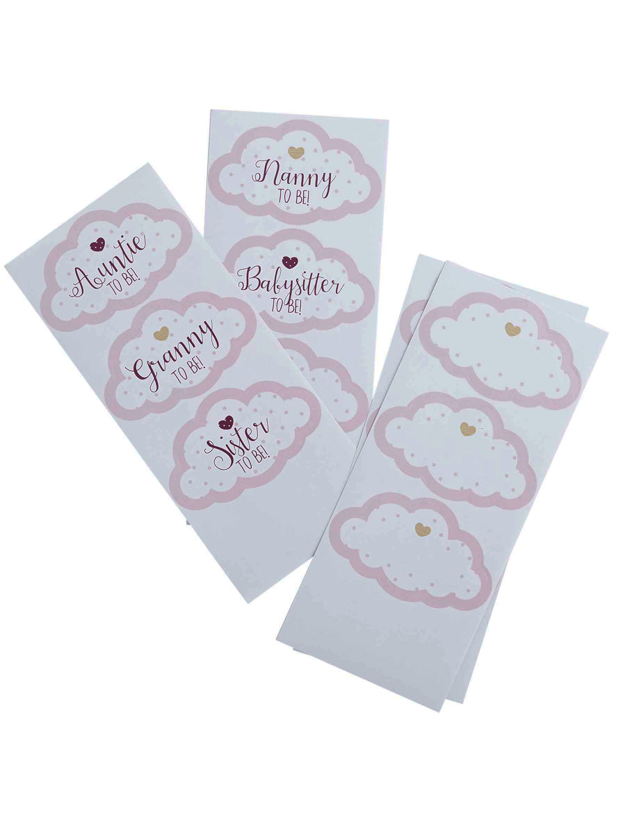 Baby Shower 18 Pack Pink Guest Stickers - Main Image