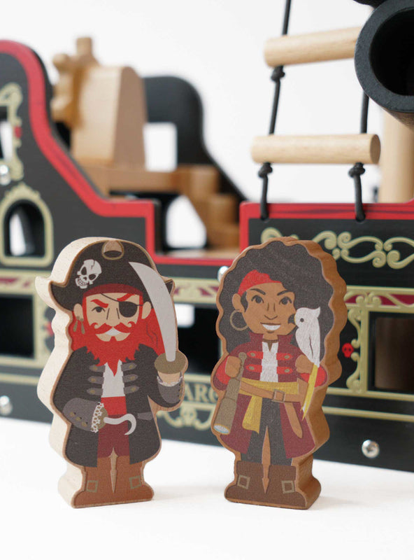 Barborossa Wooden Pirate Ship Toy Set