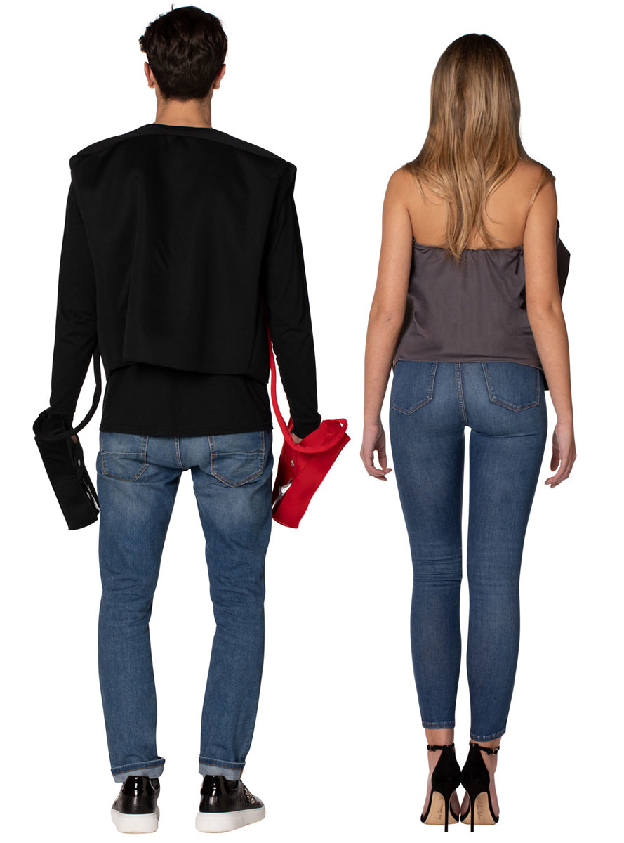 Battery and Jumper Cables Novelty Couples Costume - Back Image