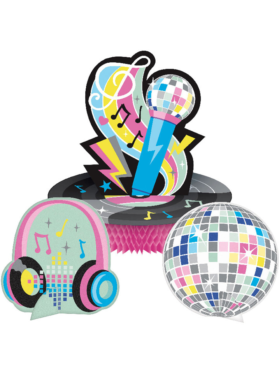 Birthday Beats Disco Party Honeycomb Centerpiece – Main Image