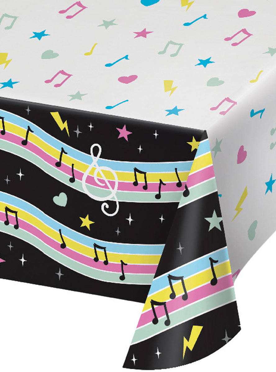 Birthday Beats Paper Party Table Cover – Main Image