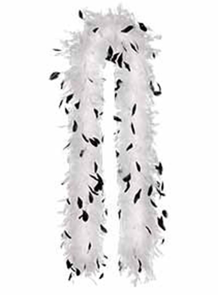 Deluxe Black and White Feather Boa - Main Image