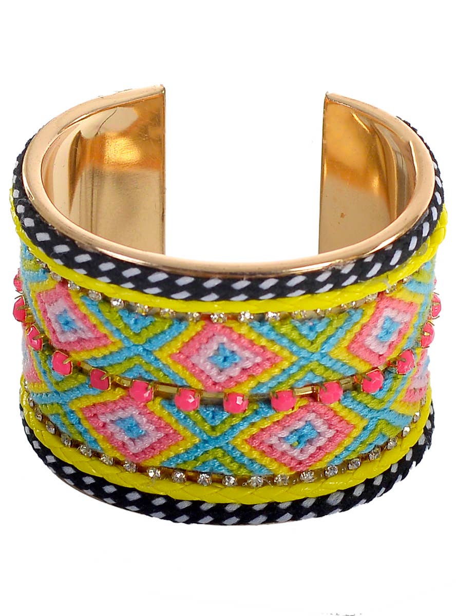 Decorative 1970's Boho Wrist Cuff Costume Bracelet
