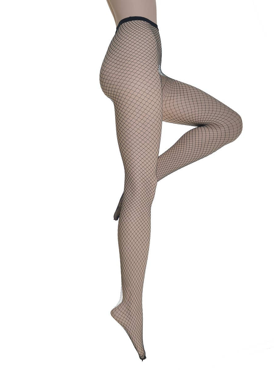 Image Of Full Length Black Diamond Net Women's Stockings
