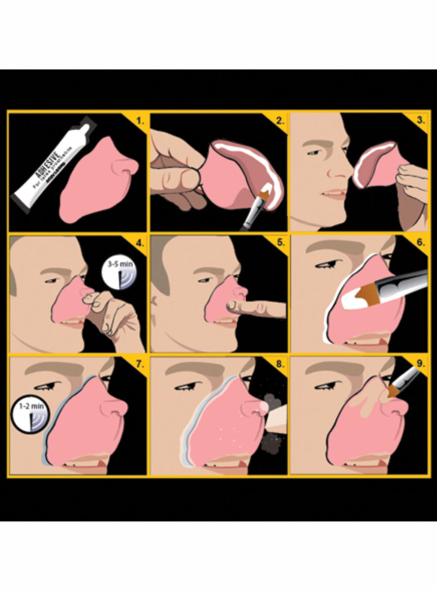 Black Label Latex Elf Nose Prosthetic - Instructions Image