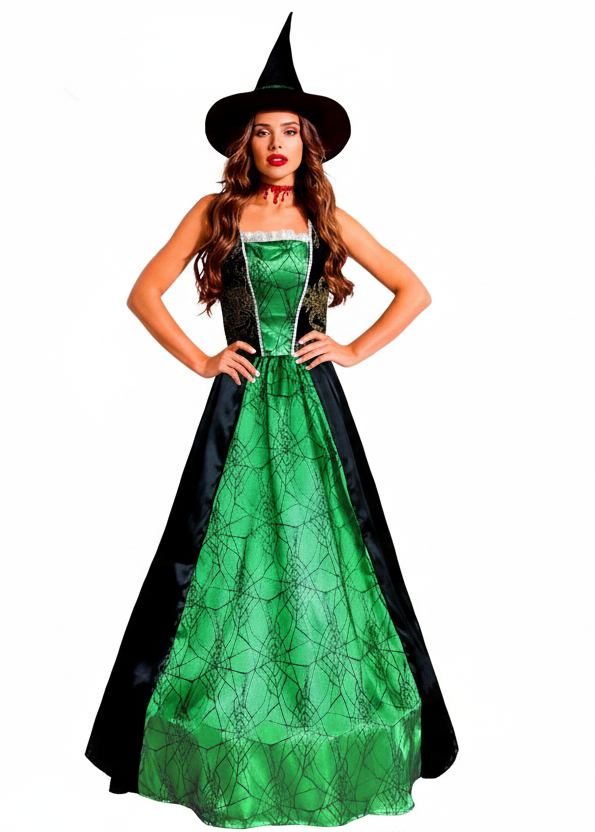 Black Magic Sorceress Plus Size Womens Halloween Witch Costume - Main Image