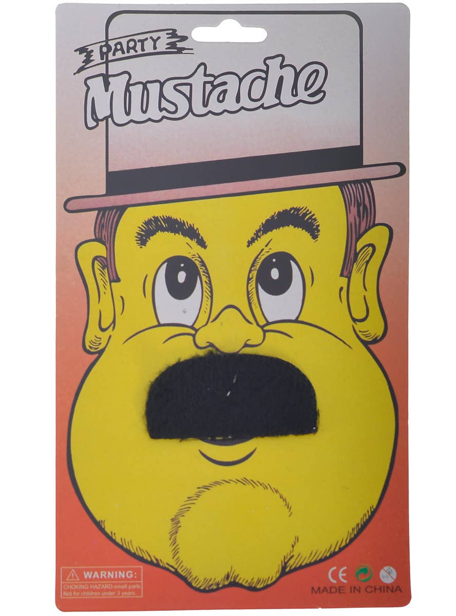 Image of Stick-On Black Toothbrush Style Costume Moustache