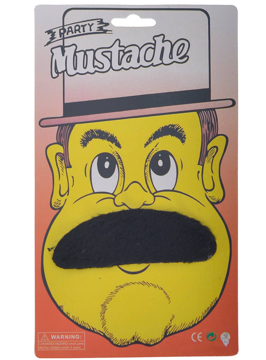 Image of Stick-On Thick Black Walrus Style Costume Moustache