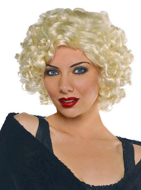 1920s Womens Short Blonde Curly Flapper Wig - Main Image