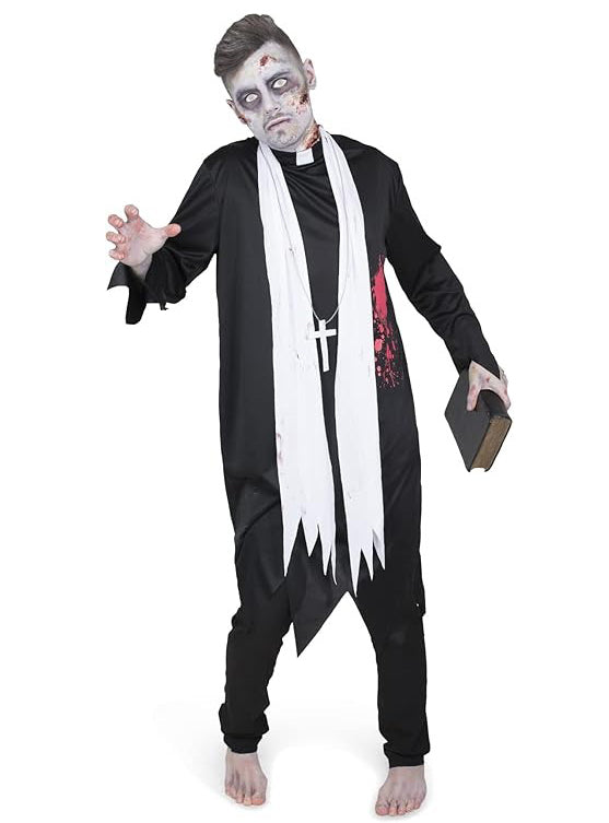 Zombie Priest Mens Halloween Costume - Main Image