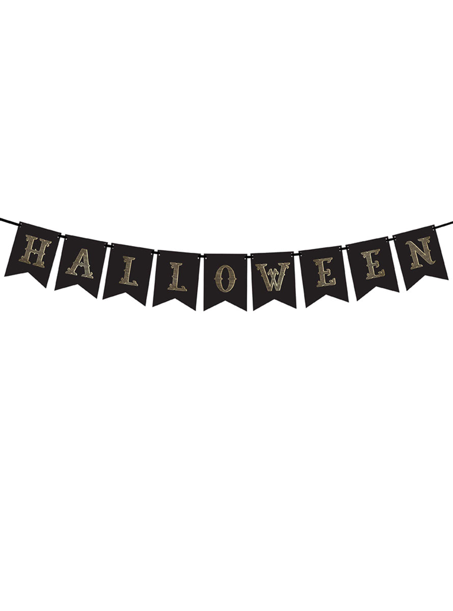 Bloody Party 250cm Long Black Halloween Party Banner — Main Image
