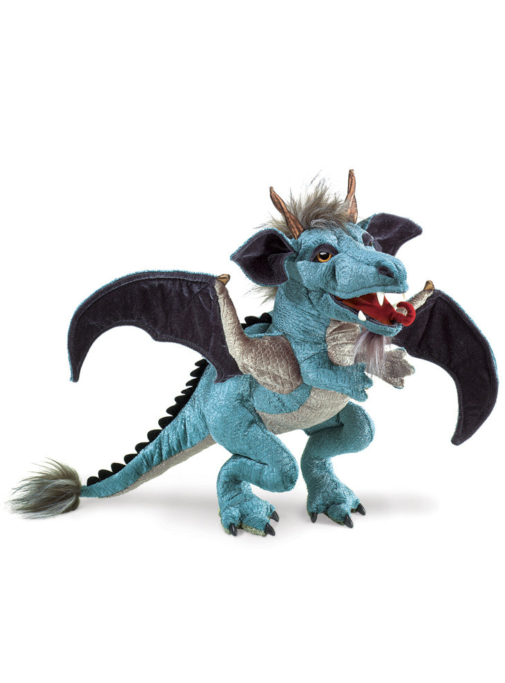 Sky Dragon Large Blue Plush Puppet