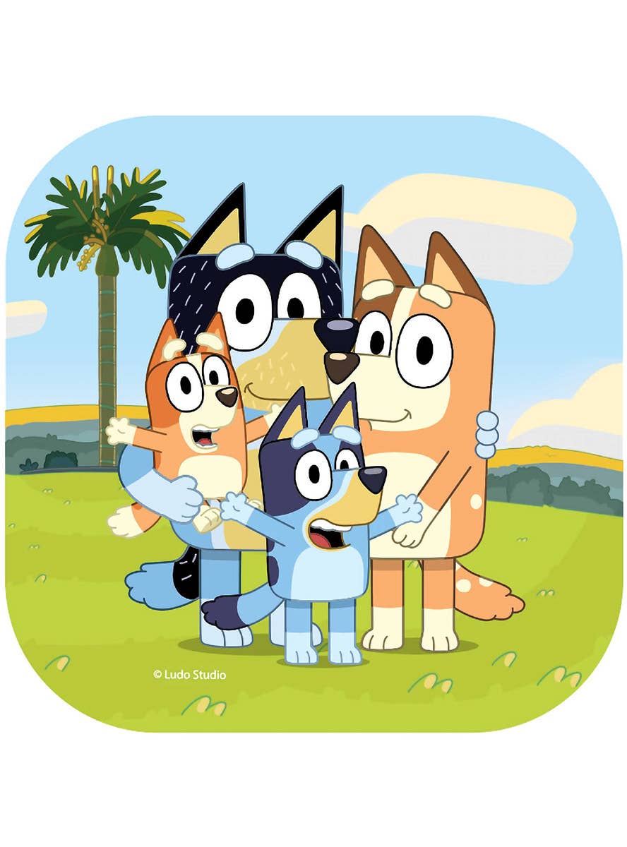 Image Of Bluey 8 Pack Small 17cm Square Paper Plates